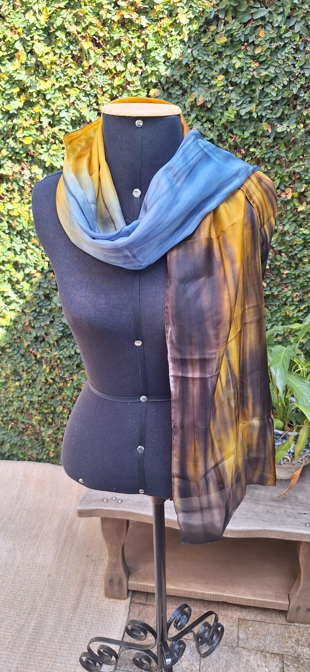 Encharpe “Alma da Terra” – Seda Pura 40x180cm