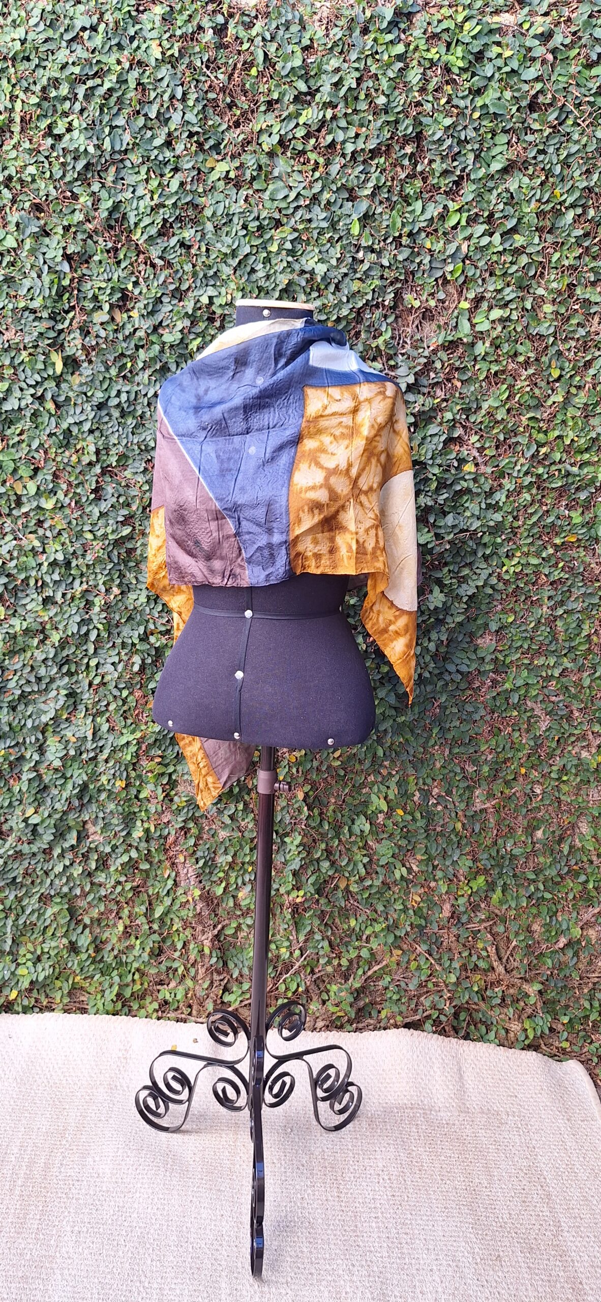 Echarpe "Horizonte Dourado" 40x140cm