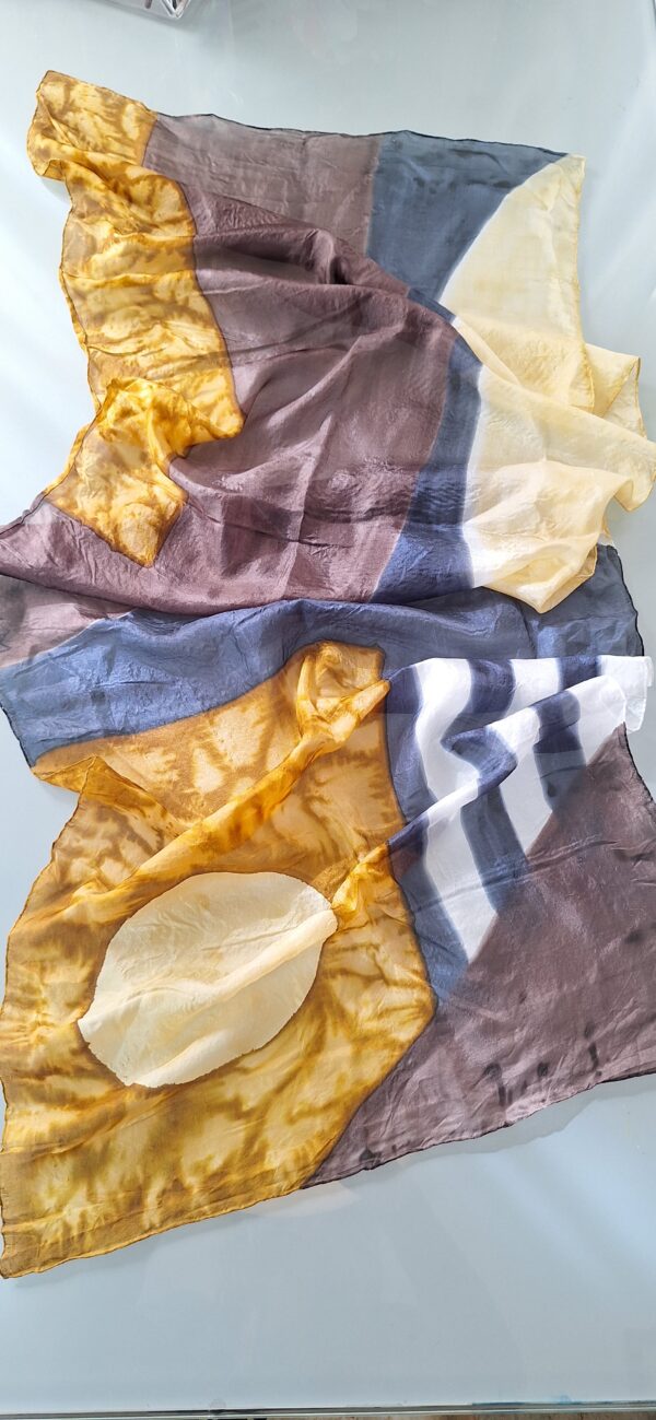 Echarpe "Horizonte Dourado" 40x140cm - Imagem 2
