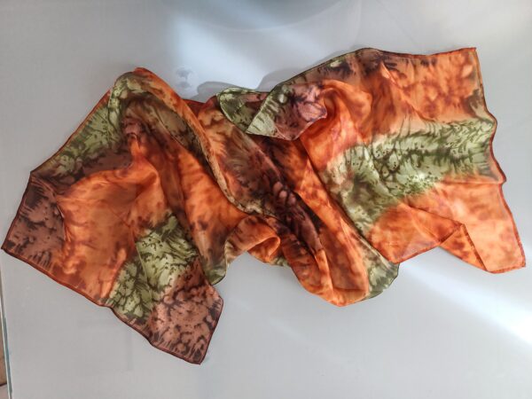 Echarpe “Terra Viva” – Seda Pura 40x140cm - Imagem 2
