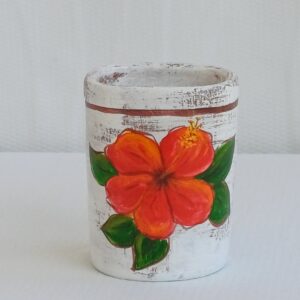 Porta Objetos "Flor & Arte" - Pintado a mão