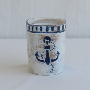 Porta Objetos Âncora - Pintado a mão